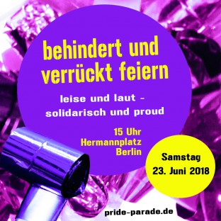 behindert und verrückt feiern Pride Parade