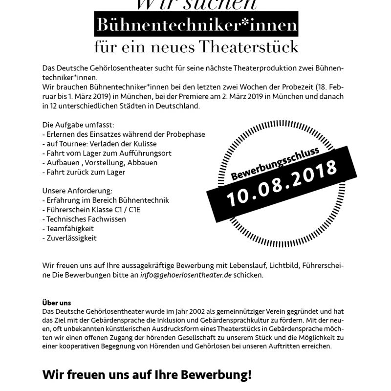 Bühnentechniker*innen