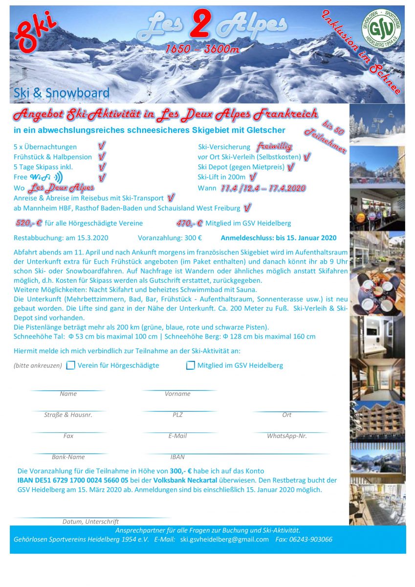 Aktuelle Info Ski Osterfahrt Nach Frankreich Taubenschlag