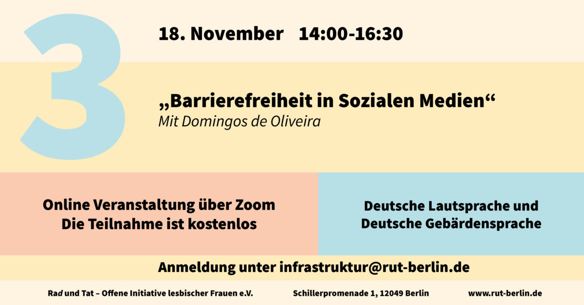 Das Bild enthält die Informationen zum Workshop