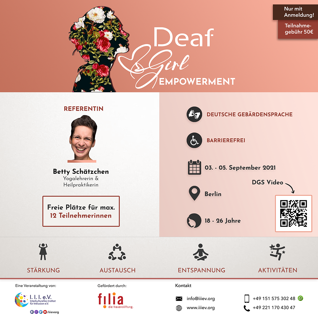 Infoflyer für Deaf Girl Empowerment