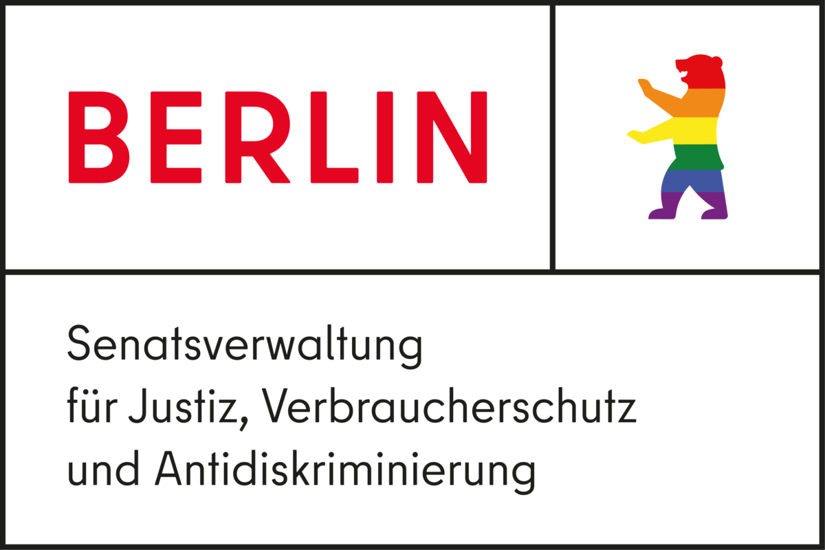 Logo Senatsverwaltung Justiz, Verbraucherschutz, Antdiskriminierung Berlinu