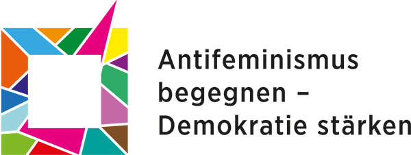 Logo "Antifeminismus begegnen - Demokratie stärken"