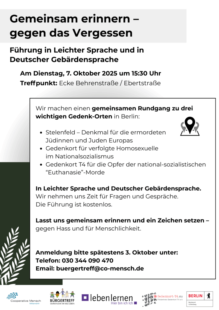 Flyer zur Veranstaltung. Der Flyer ist in schwarz-weiß und schlicht gehalten.