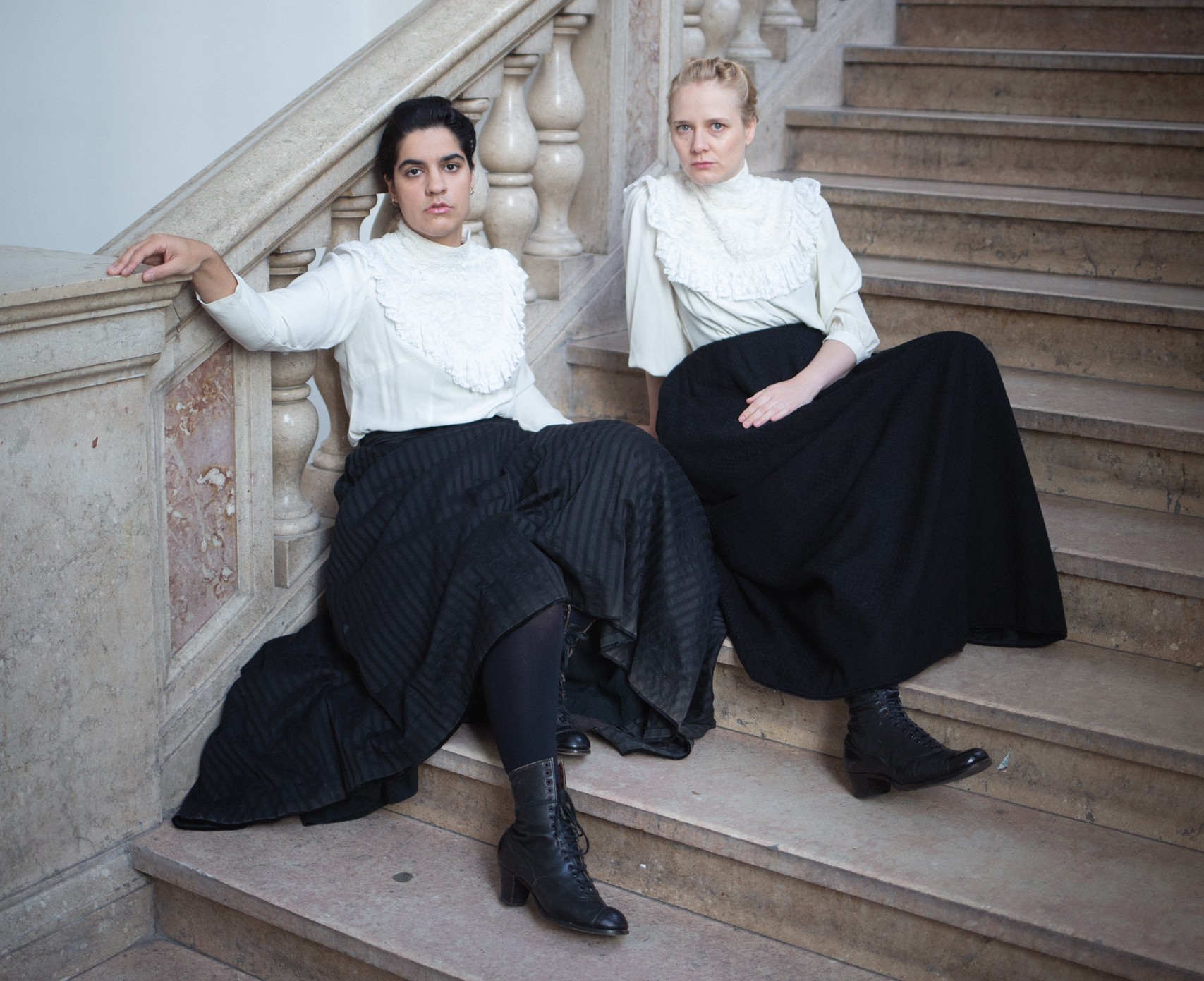 Ich bin kein Fall. Die Leben von Anna O., Bertha Pappenheim und P. Berthold, Darstellerinnen: Mariann Yar und Judith Altmeyer, Foto: Arda Funda.