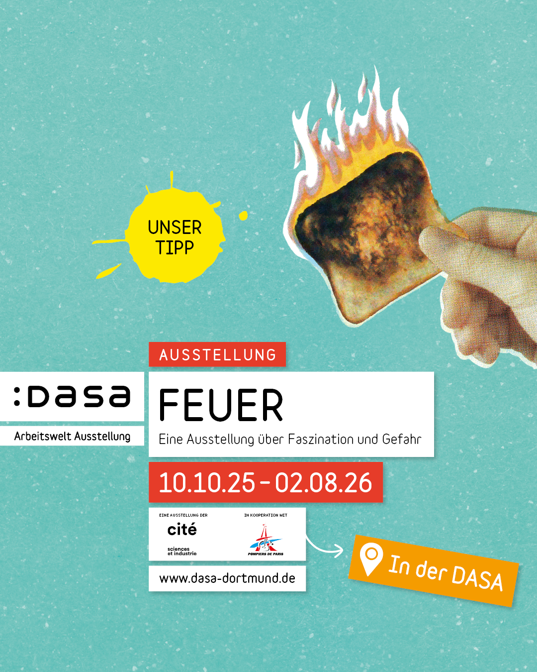 Visual zur Ausstellung Feuer in der DASA